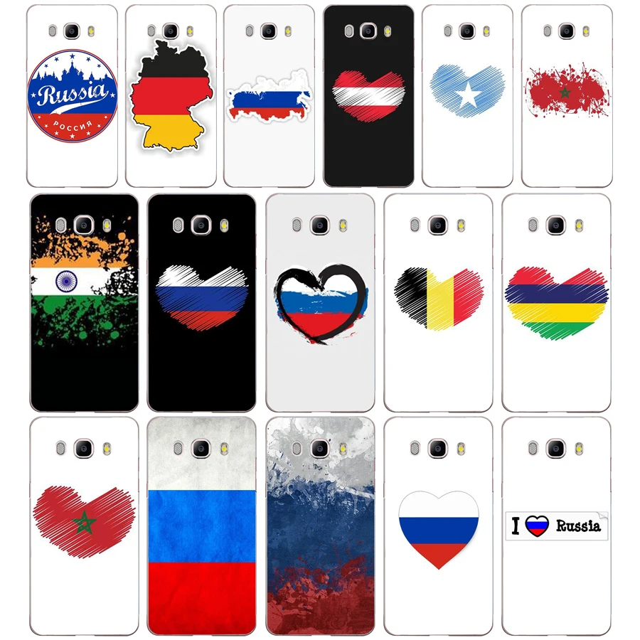 118FG сердце Русский Флаг Мягкий Силиконовый ТПУ чехол для телефона Samsung j3 j5 j7 2016 2017