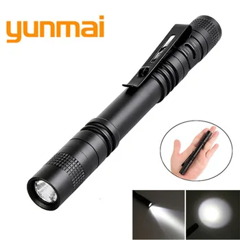 

Super Mini portable Small penholder Led Flashlight Night Lamp Walking Lighting Car Maintenance work Torch Aluminum alloy