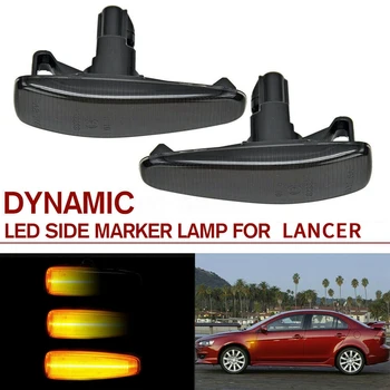 

Smoked Lens Amber Full LED Dynamic Front Side Marker Lights for Mitsubishi Lancer Evo X Mirage Outlander Sport 2011-2020