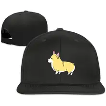 HNYL Милая Кепка Corgi Snapback, плоская кепка, регулируемая простая Кепка для мужчин/женщин