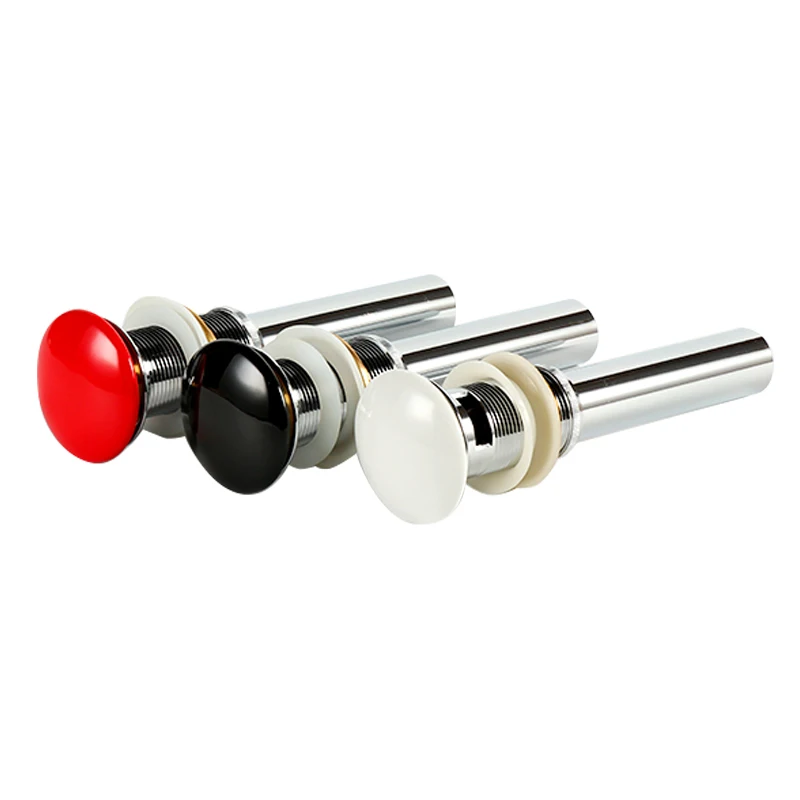 

Stainless steel ceramic drainer push down pop-up drain sink plug bathroom sink overflow cover drainage black drain basin drain