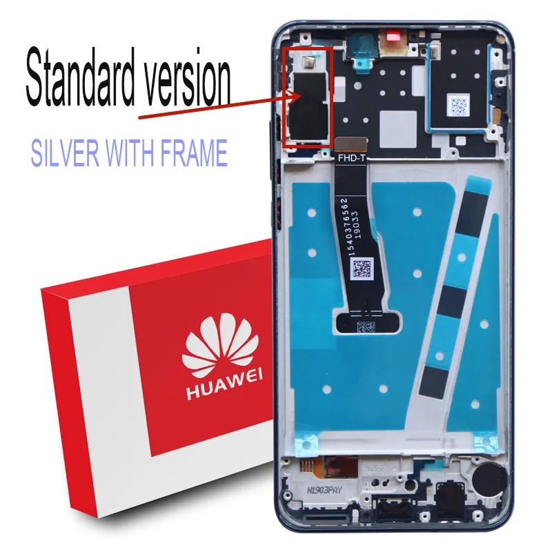 6,15 ''дисплей с рамкой Замена для huawei P30 Lite Nova 4e lcd кодирующий преобразователь сенсорного экрана в сборе MAR-LX1 LX2 AL01 - Цвет: Standard Silver