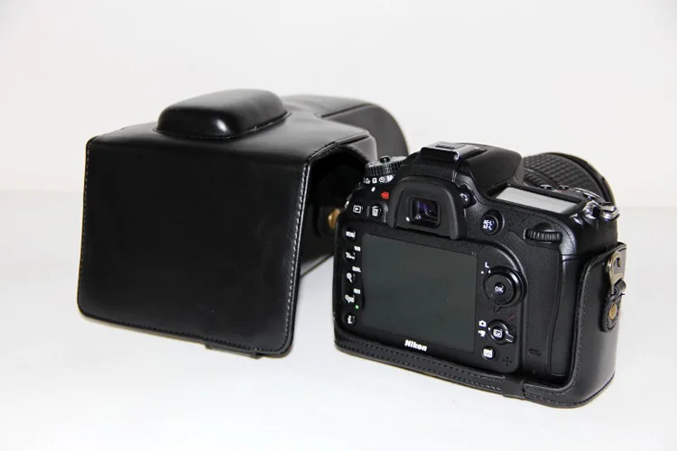 Ретро винтажный Чехол для Камеры из искусственной кожи, сумка для Nikon D5100 D5200 D5300, сумка для камеры, кофе, черный, коричневый