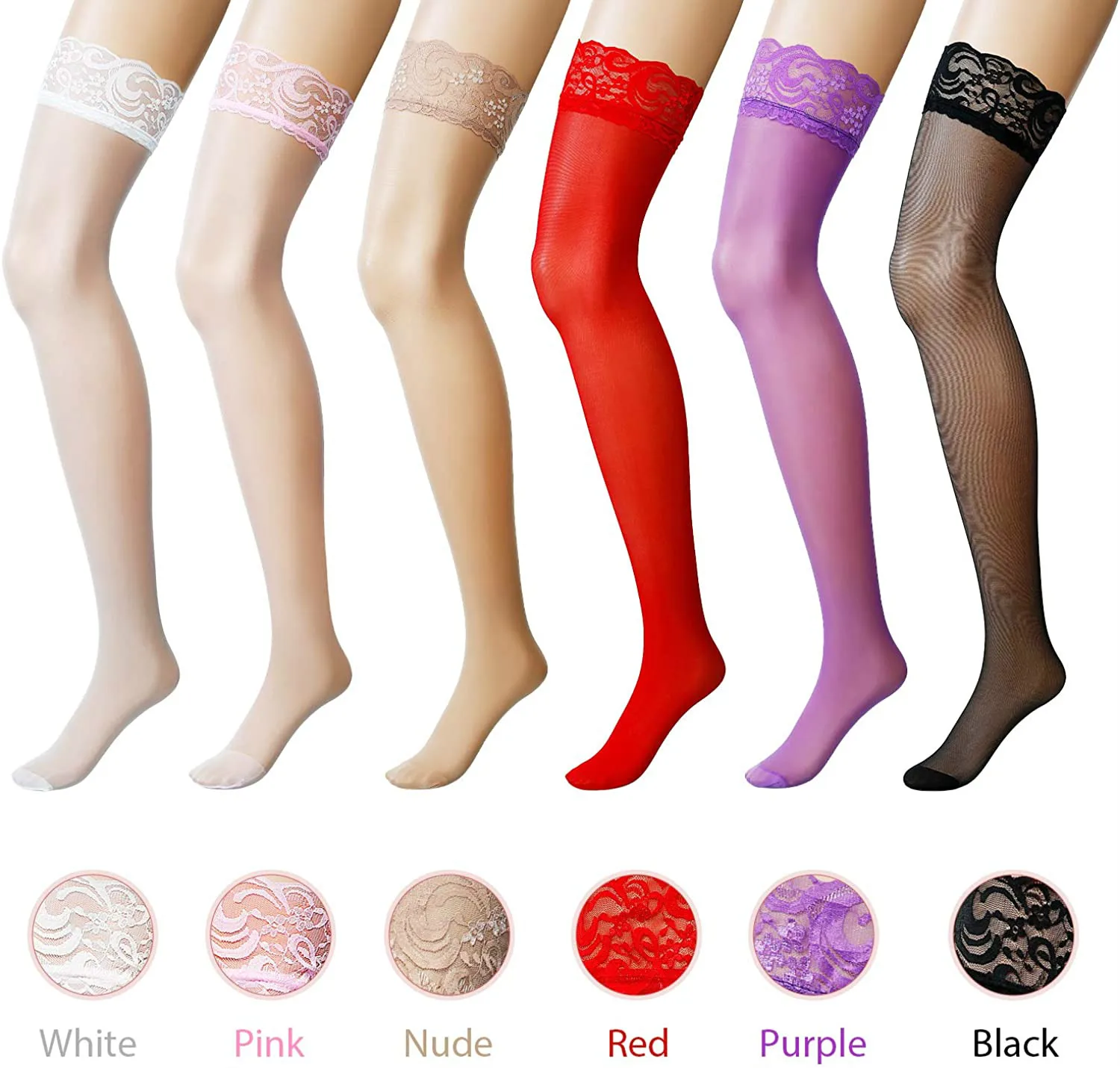 

Women Stockings Sexy Lingerie Lace Top Thigh High Exotic Hosiery New Female Underwear Night Party Clubs Over The Knee Stocking
