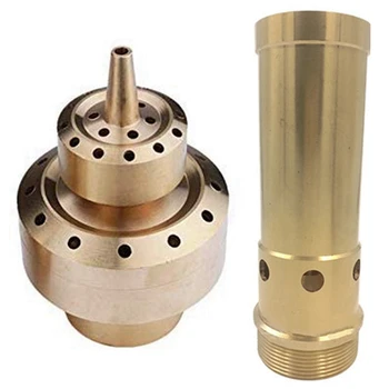 

1Pcs 1 Inch Brass 2 Layer Flower Column Fountain Nozzles & 4Pcs 1/2 Inch 3/4 Inch Brass Bubbling Fountain Nozzle