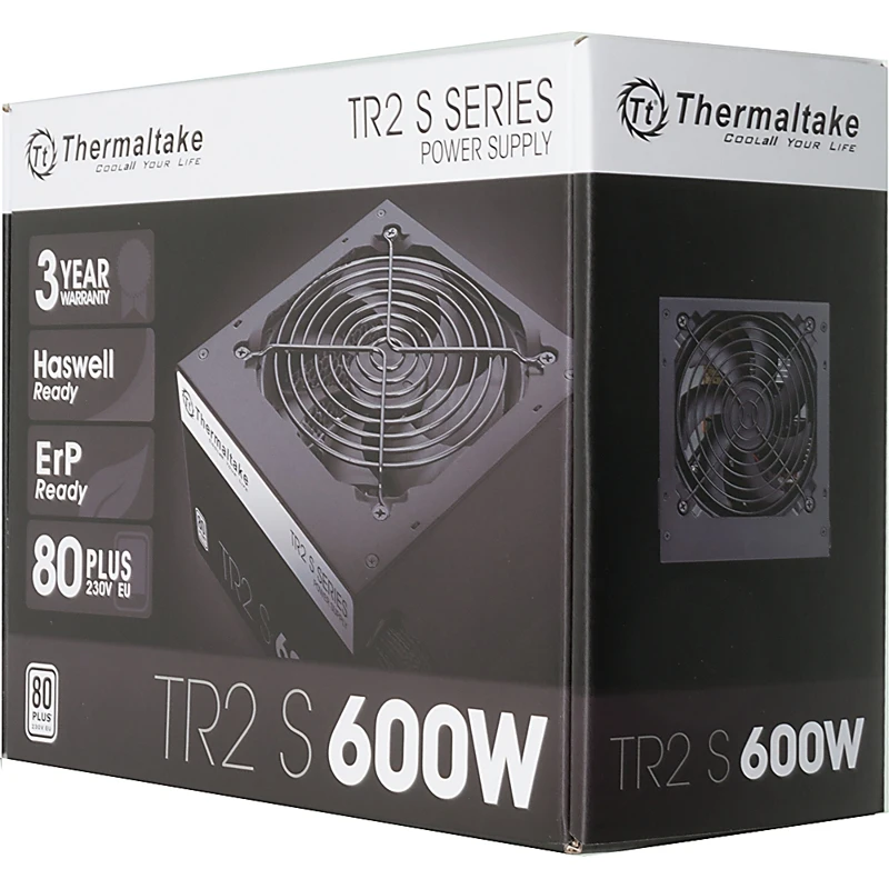 Блок питания Thermaltake ATX 600W TR2 S 80+(24+4+4pin) APFC 120mm fan 5xSATA RTL