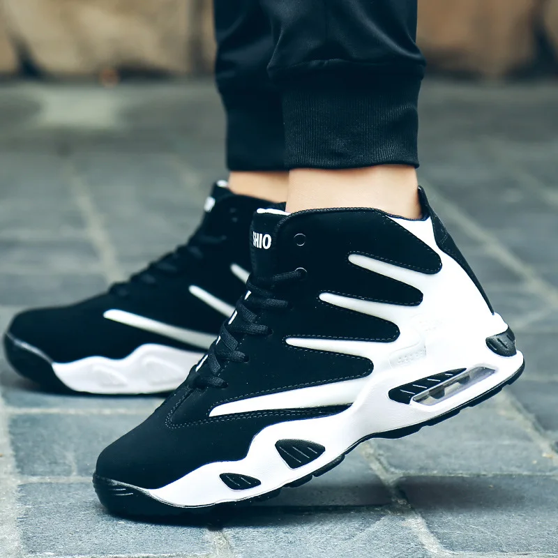

Autumn & Winter New Style Korean-style Tide Shoes Air Cushion Shoe Men's Hight-top Basketball Shoes Students Shoes Athletic Shoe