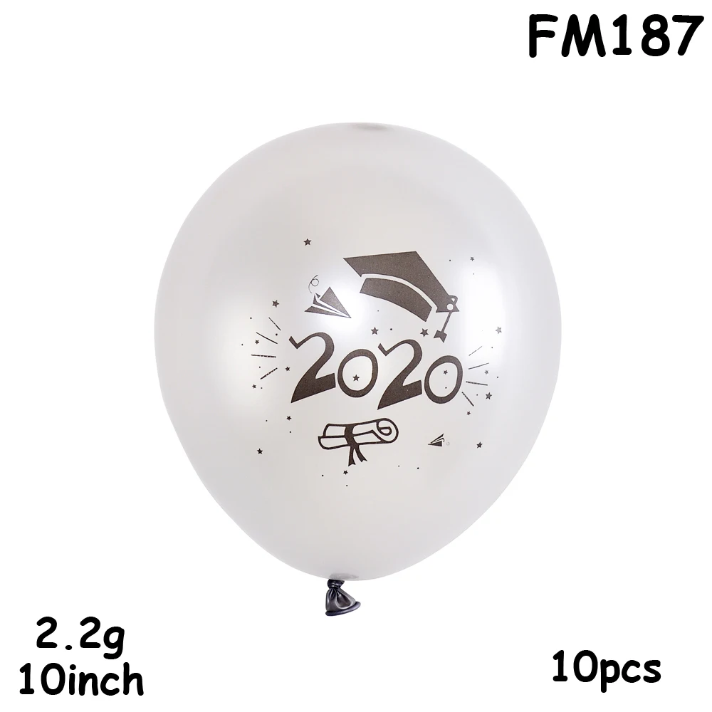 FM187 Silver Воздушные шары на выпускной конфетти шары напечатанные поздравление Выпускной подарок для старшей школы вечерние украшения набор воздушных шаров - Цвет: FM187 Silver