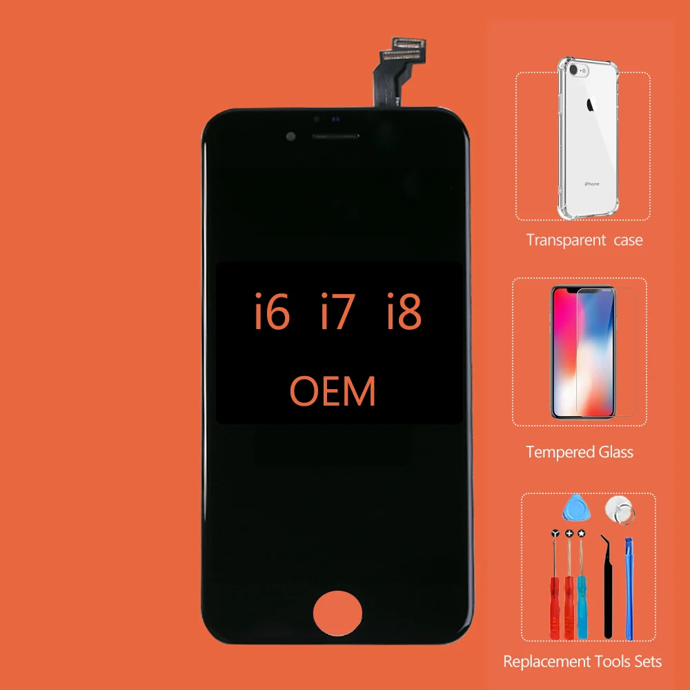 Оригинальный ЖК экран для iPhone 6 6S 7 8 OEM i6 i7 дисплей дигитайзер сенсорная Замена iPhone6