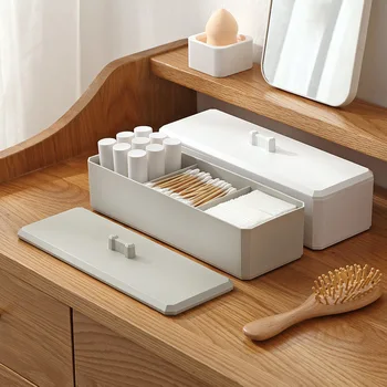 

Desktop Cosmetics Storage Box Sundries Finishing Dustproof Office Storage Drawer Makeup Cosmetic Organizer Box Case Sundries