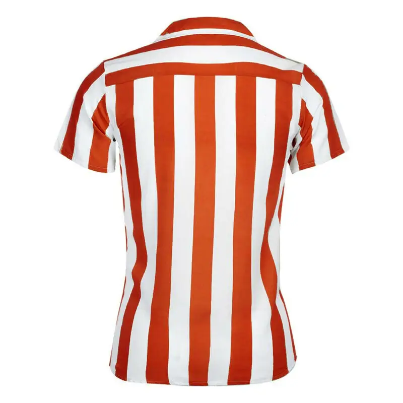 Fashion men striped Shirt Luxury Men's Slim Fit Shirt Short Sleeve Stylish Formal Casual Tee Tops blusa masculina