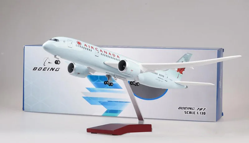 1:130 47 см самолет Boeing B787 Dreamliner самолет канадские авиалинии Модель W светильник и колеса литья под давлением с пластиковой моделью самолета игрушки