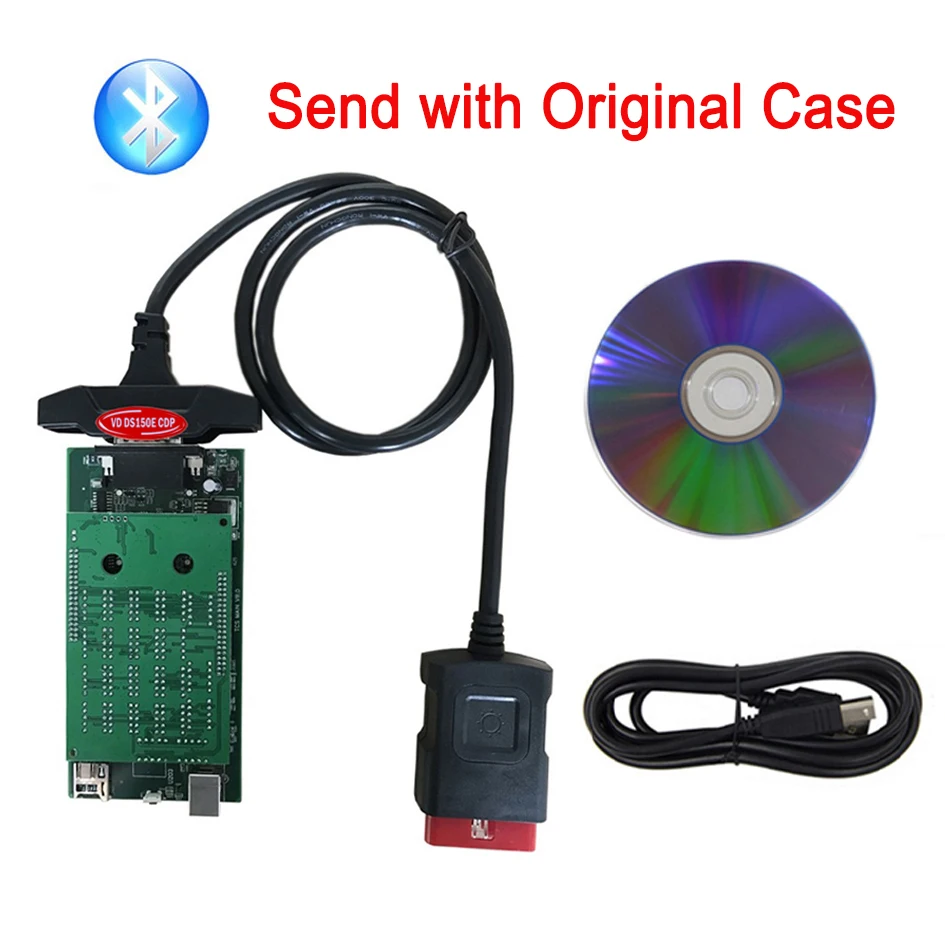 TCS CDP PRO plus VCI obd obd2 obdii сканер keygen для delphis vd ds150e cdp bluetooth автомобиля и грузовика диагностический инструмент - Цвет: with bluetooth
