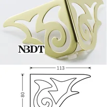 4 шт./лот H8CM Европейский Стальной золотой полый цветочный дизайн ноги ванна шкаф журнальный столик