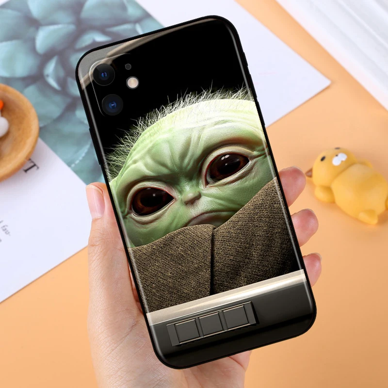 13 pro cases Yoda Baby Cute Star Wars For Apple iPhone 13 12 11 Pro Max Mini XS Max X XR 6S 6 7 8 Plus 5S SE2020 Soft Black Phone Case iphone 13 pro wallet case