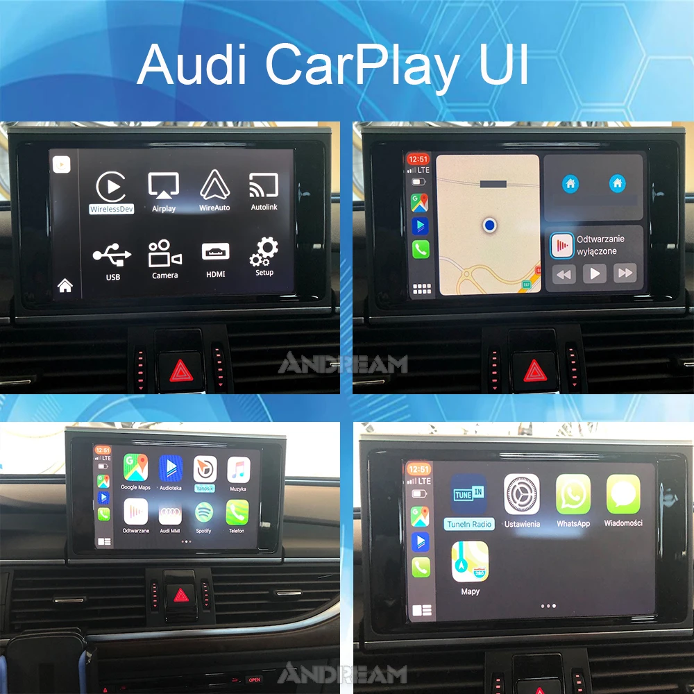 Беспроводной CarPlay для audi A6 a5 c7/A7/S6 c7 rs6 carplay для audi CarPlay OEM обновление экрана MMI система Мультимедиа AirPlay