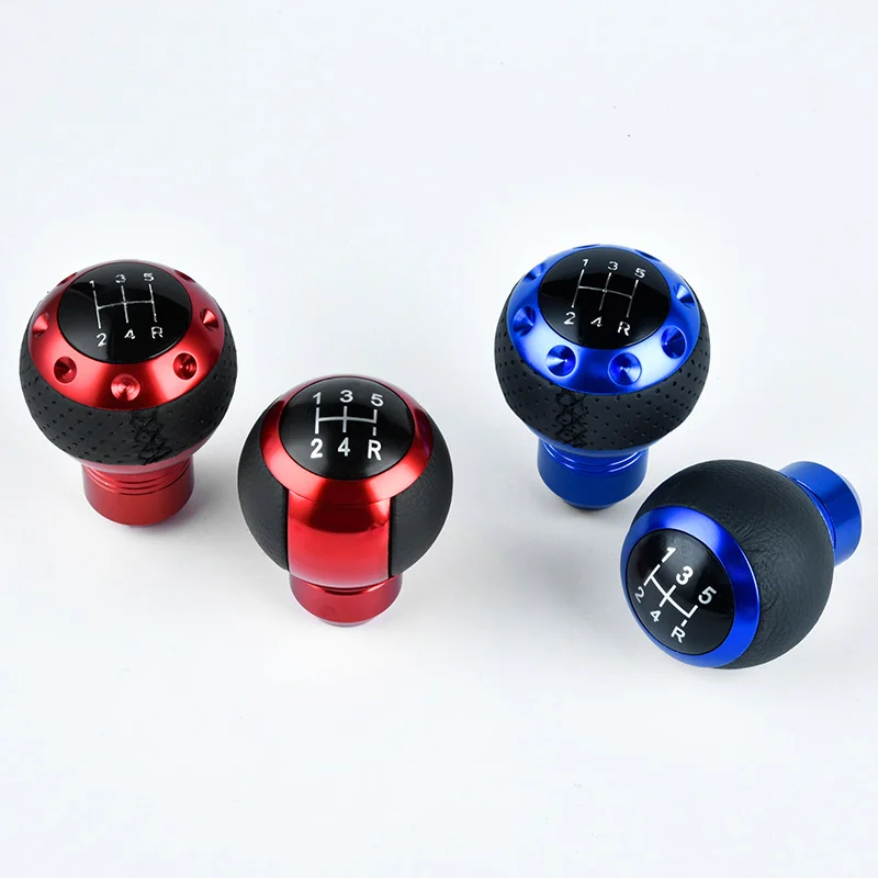 5 Скорость Универсальный Автомобильный синий Алюминий Шестерни рукоятка рычага