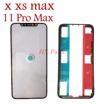 

10 Set Front Screen Outer Glass Len with OCA+frame Assembly for iPhone X XS max 11 11 PRO MAX Touch Panel Repair