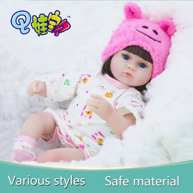 

Reborn baby doll Amazon Explosion Models 42cm Simulation Baby Silicone Flexible Glue Doll Children Birthday Gift Dropshipping
