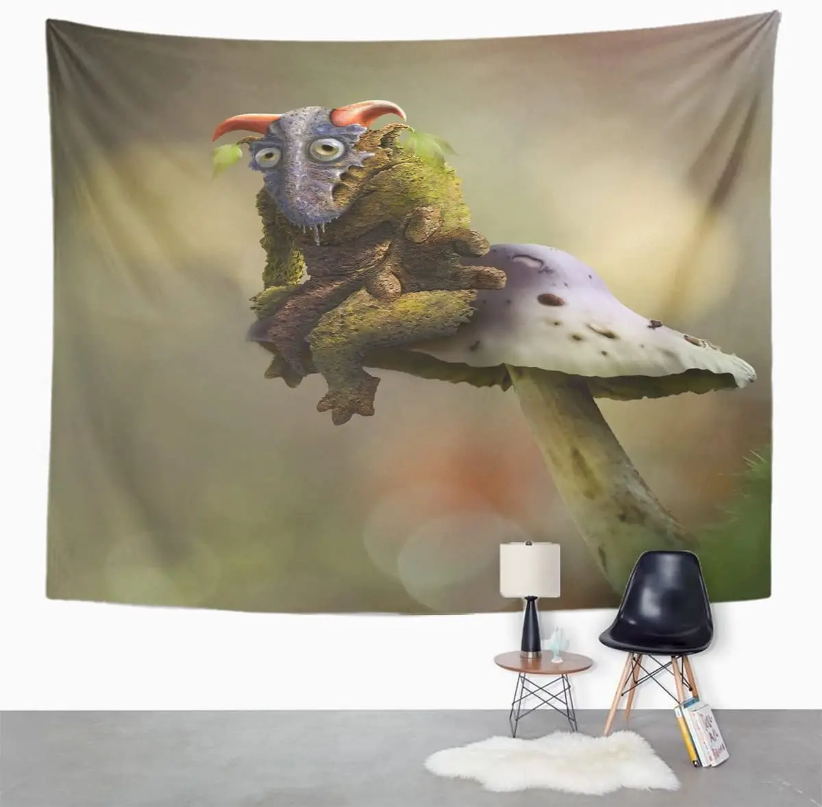 Butterfly and Record Tapestry Wall Hanging Living Room Bedroom Dorm Decor