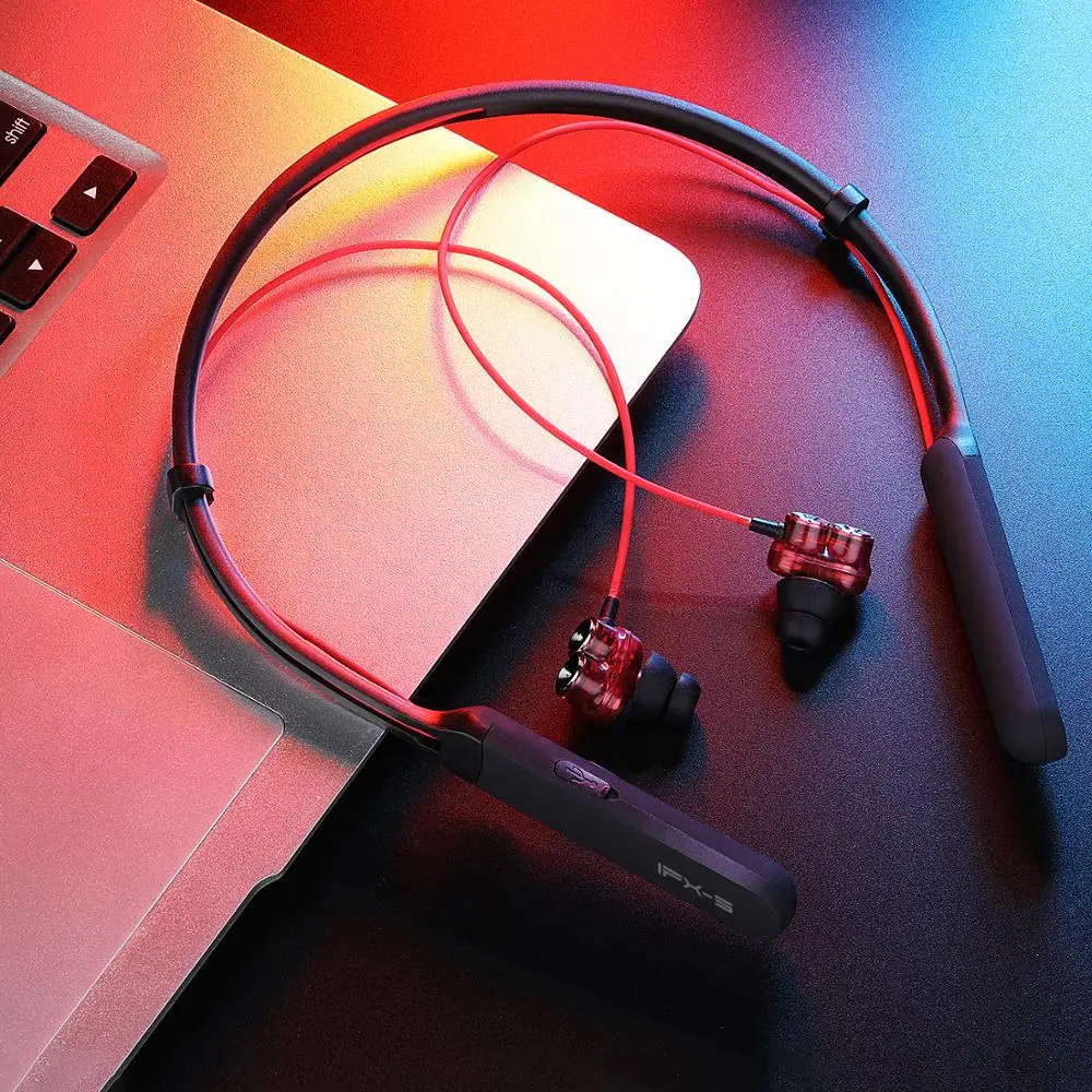 Plextone BX345 Bluetooth беспроводные наушники Шейная гарнитура для iPhone, двойные динамики наушники спортивные наушники для бега с микрофоном гарнитура