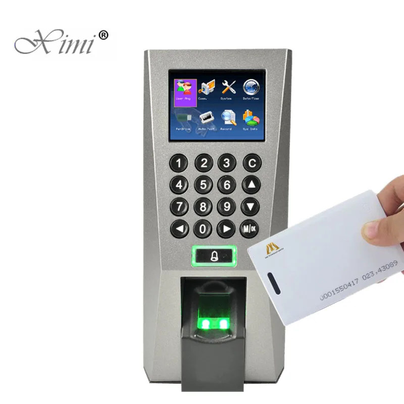 Hot!!!F18 TCP/IP USB Biometric Fingerprint Access Control Reader Standalone Door Access Control System Optional RFID Card Reader