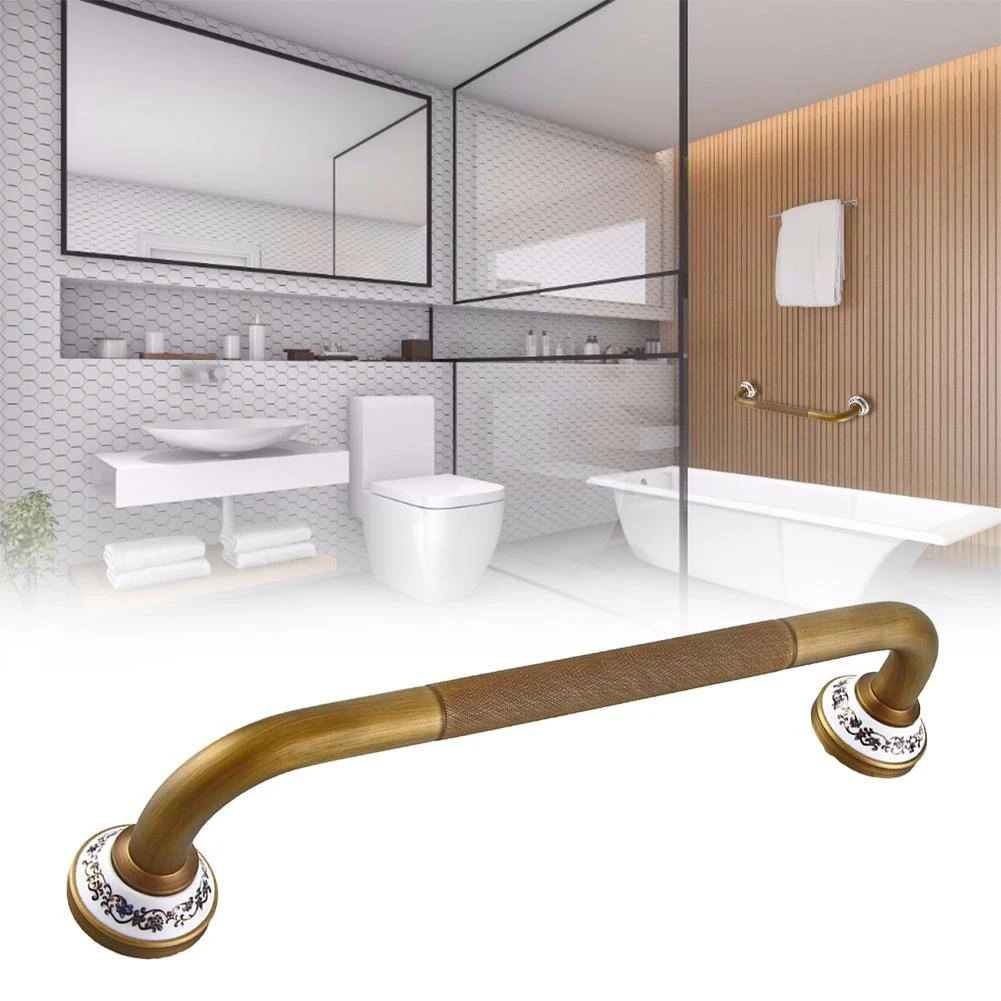 Brass Grab Bar Balance Handrail Shower Assist Bathroom Safety Hand Support Rail Wall Mount Prevent Slipping Falling Bath Handle Grab Bars Aliexpress