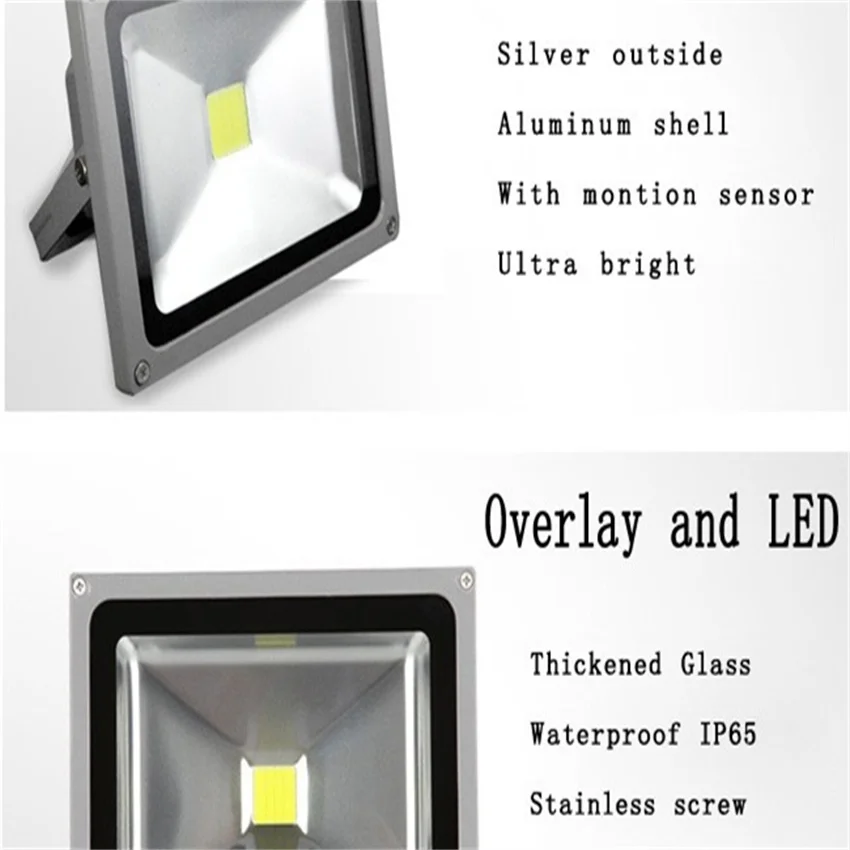 

Free Shipping Outdoor landscape LED garden Flood Light IP65 Waterproof high power 10w 20W 30W 50W outdoor Sensor pir Floodlight