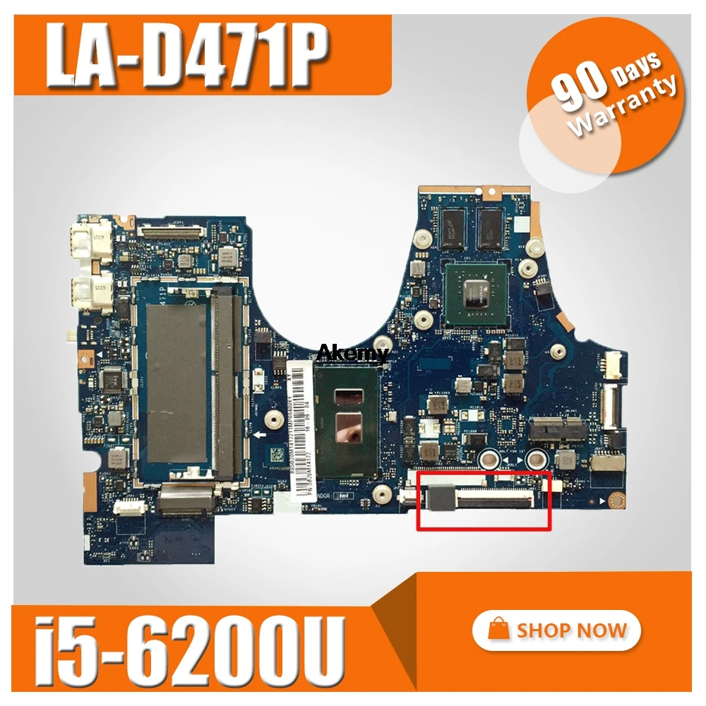 710-15motherboard для lenovo Йога 710-15isk 710-15ikb BIUY2_Y3 LA-D471P Материнская плата ноутбука I5-6200U GT940M 2G Тесты ОК