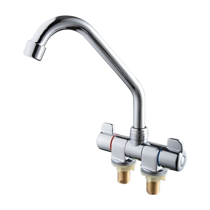 Cold &amp Hot Faucet Deck Kitchen Camper Bathroom Basin Faucets Waterfall Mixer Tap Bath Sink for RV Caravan Boats | Автомобили и