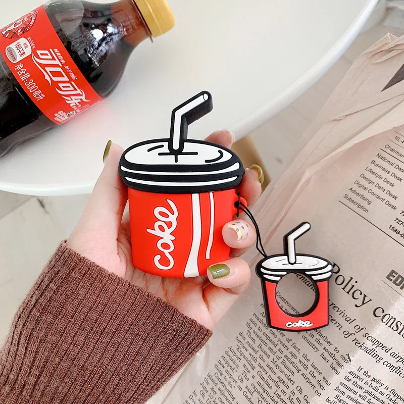 

Summer Day Cola Soda AirPods Protective Case for Apple iPhone Wireless Bluetooth Headphone Sets Creative Soft