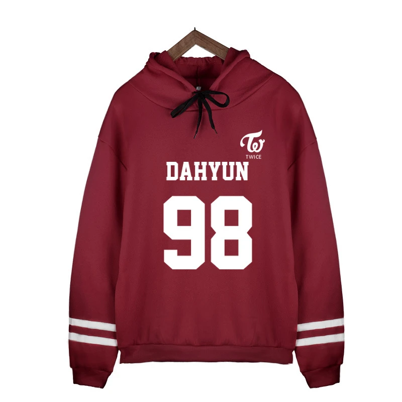 

Kpop TWICE Album Thin Hoodie Hip Hop Casual Loose Hooded Clothes Pullover Printed Long Sleeve Sweatshirts WY876