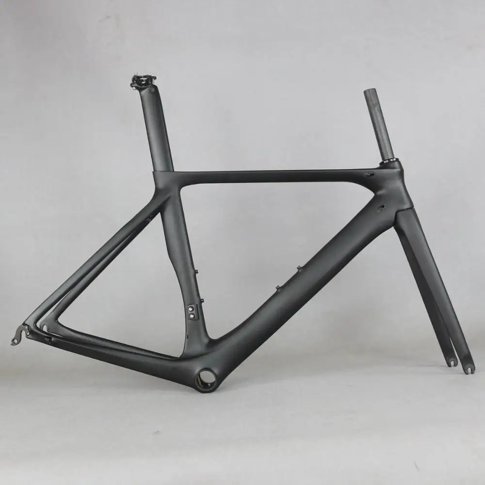 black matte Новая карбоновая рама для шоссейного велосипеда, карбоновая рама для шоссейного велосипеда, карбоновая рама, ОЕМ - Цвет: black matte