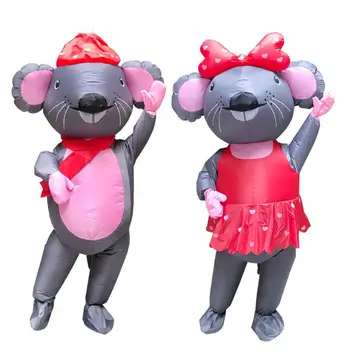 

Miss./Mr. Mouse Outfit Adult Inflatable Costume Cosplay Christmas Outdoor Stage Funny Blow up Performance Clothing Props