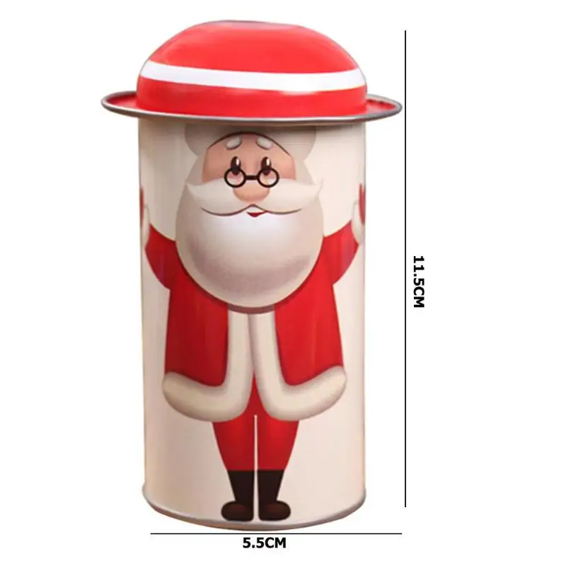 1 шт., Рождественская жестяная коробка для конфет, железная коробка для хранения, Детская Подарочная коробка, Navidad, новогодний Санта-Клаус, снеговик, коробка для конфет, Рождественское украшение