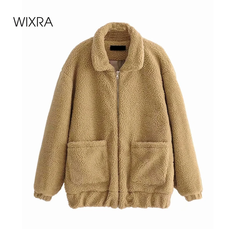 Wixra женское повседневное пальто цвета хаки женская верхняя одежда на молнии
