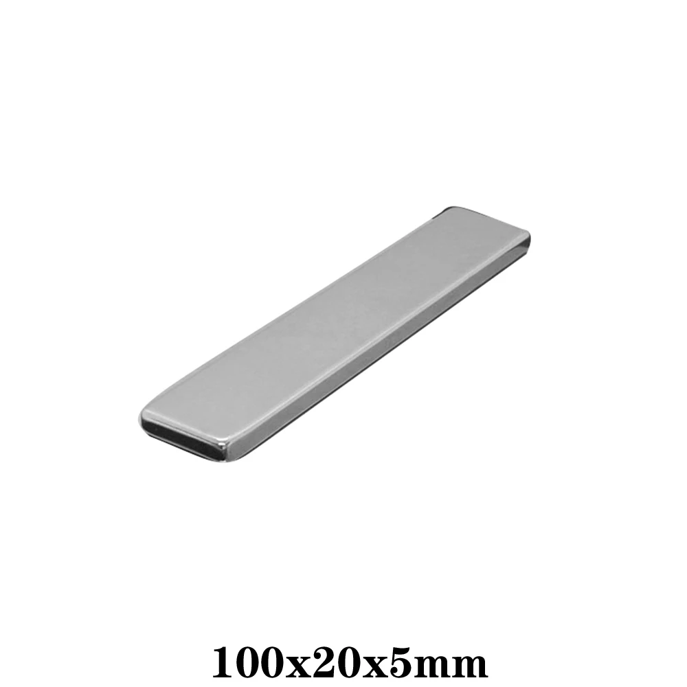 1 ~ 10 шт. 100x20x5 редкоземельные магниты 100 мм x 20 ленточный блок прямоугольные