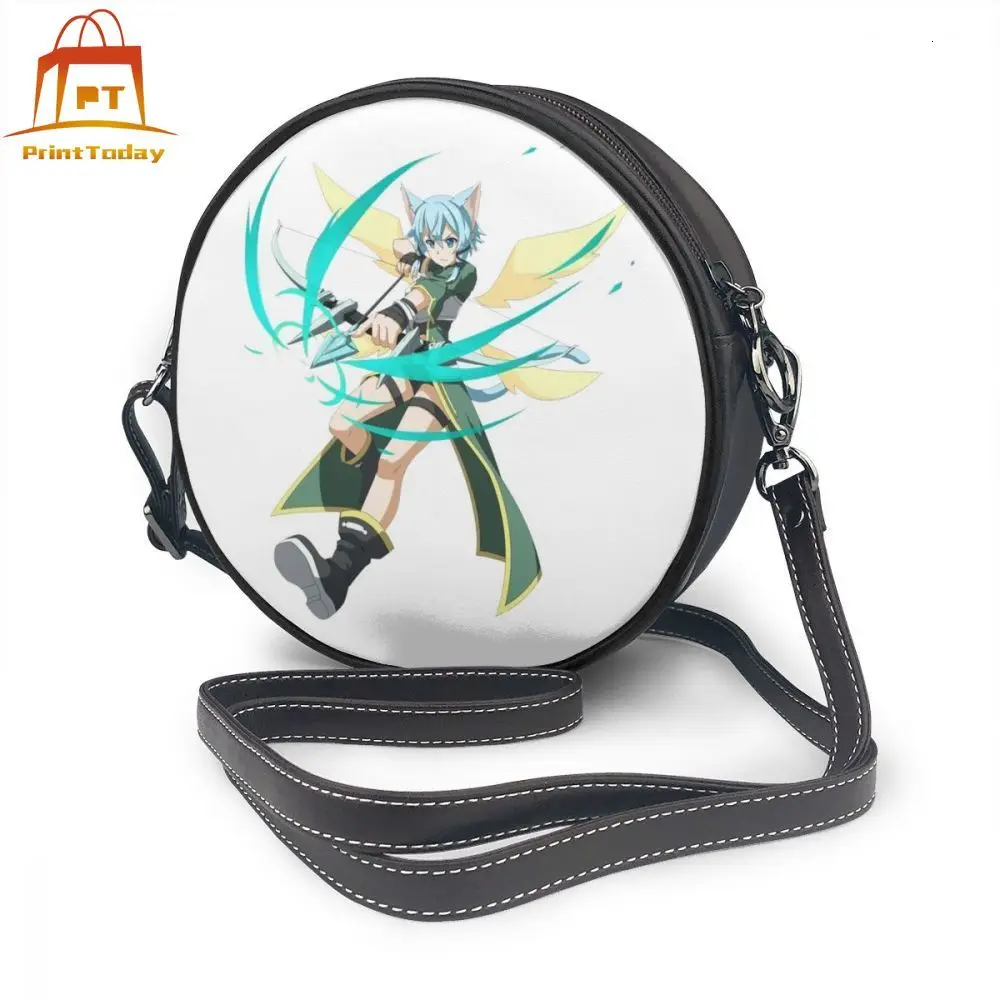 Sword Art Online Books Shoulder Bag Alfheim Sinon Battle Leather Bag Travel Small Women Bags Crossbody Women's Round Purse
