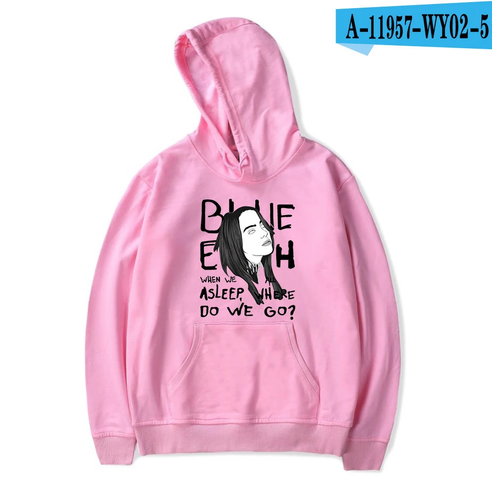 Новая мода Billie Eilish Толстовка Женская Толстовка удобная куртка Осень Зима Мальчики и девочки этот розовый поп пуловер - Цвет: As picture