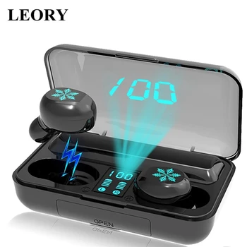 

TWS bluetooth 5.0 Earphone IPX7 Waterproof Wireless Sport Earbuds Touch Control LED Display Headset with 4500mAh Power Bank