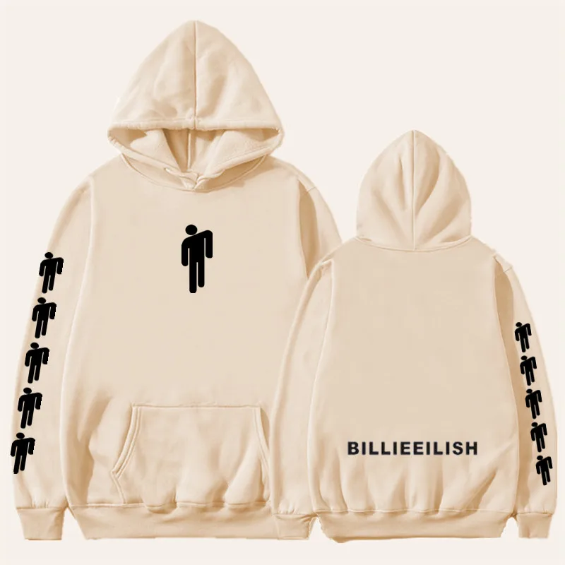 8Off White Новинка года, толстовка с капюшоном Billie Eilish, модные толстовки с принтом для женщин и мужчин, толстовки с длинными рукавами, лидер продаж, Повседневная Уличная одежда Sudadera Hombre - Цвет: 8Off White