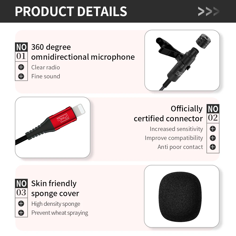 Adequado para Laptops Pixel Mini Microfone Condensador Profissional Telefones Celulares Tablets Telefone Portátil Lavalierl Microfono - Image 5