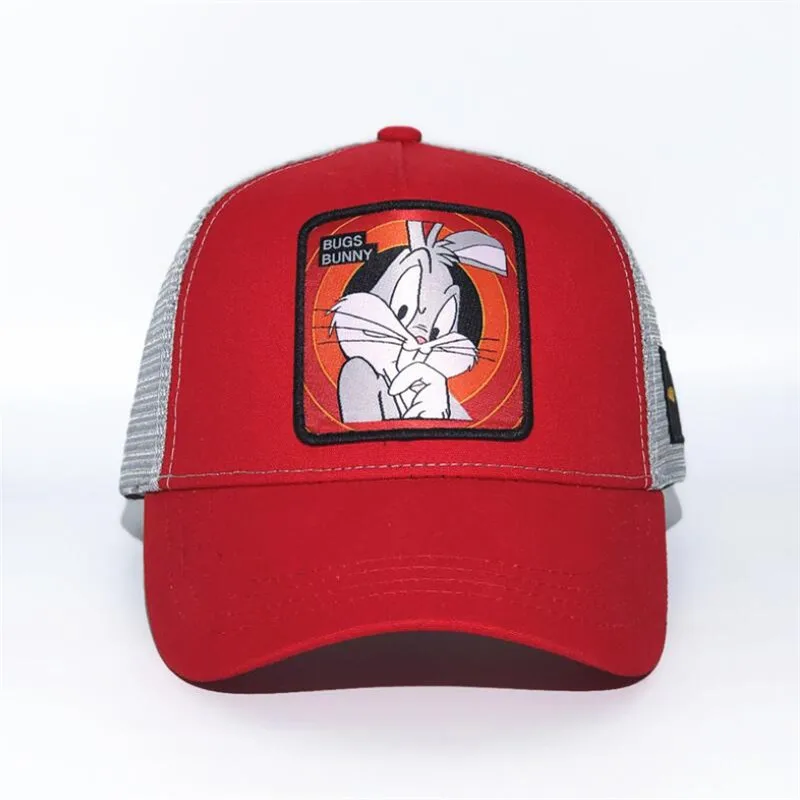 

New Animals Donald Duck Bugs Bunny Embroidery Men's Baseball Cap Women Snapback Hip Hop cap Summer Mesh hat trucker cap dad hat