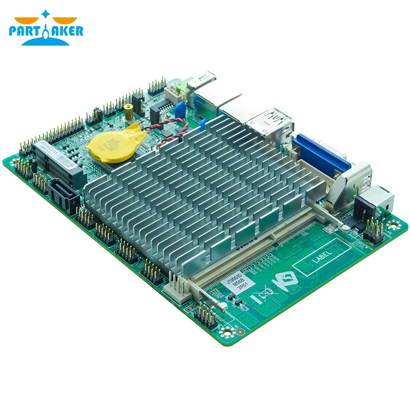 Partaker EPIC-N19_J122E Dual LAN 2*COM Embedded Fanless 3.5 Inch J1900 Motherboard with EDP