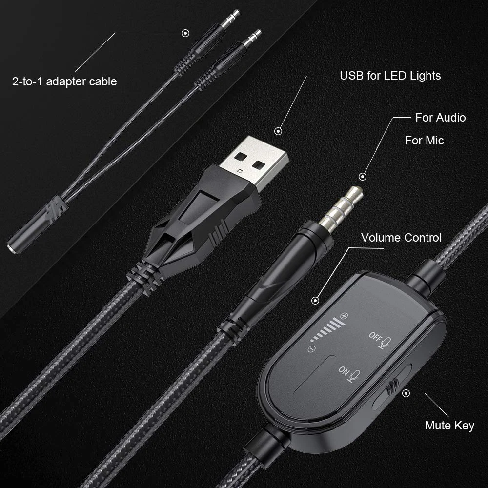 Новые проводные наушники, Складные стерео Bluetooth наушники, игровые наушники с микрофоном для ПК, мобильного телефона, Mp3