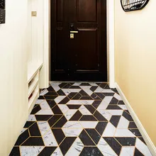 Современный простой фланелевый ковер с геометрическим рисунком, коврик для спальни, гостиной, кухни, коврик для двери, противоскользящий домашний ковер R3438