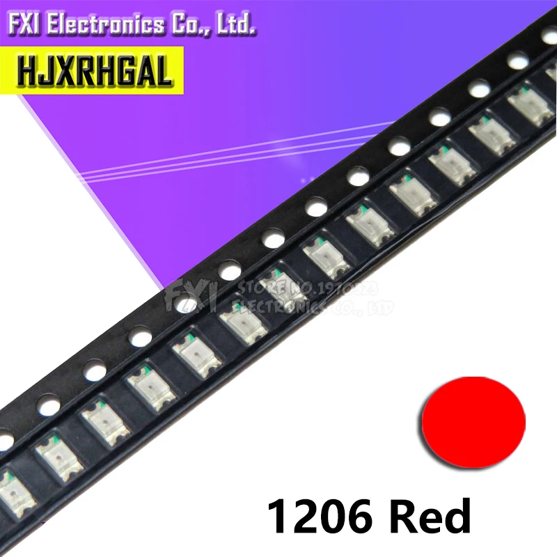 100 шт красный 1206 SMD светодиодный диоды для подавления переходных скачков напряжения светильник горячая распродажа