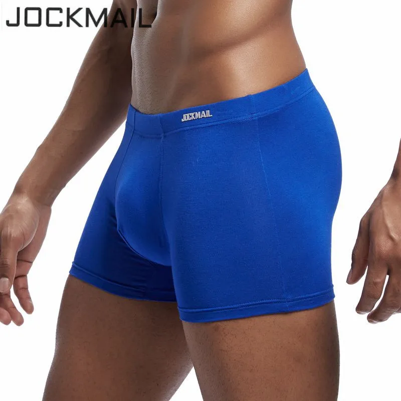 Мужские дышащие трусы JOCKMAIL Однотонные боксеры из модала сексуальное нижнее