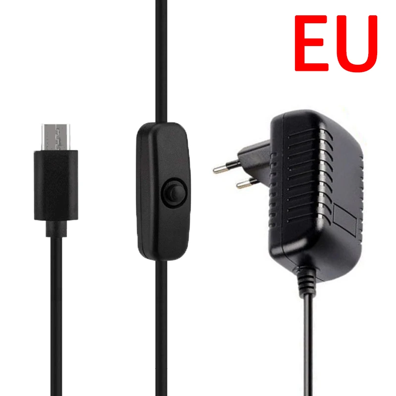 電源スイッチ付き電源アダプター,raspberry pi 4モデルb4b用,ac