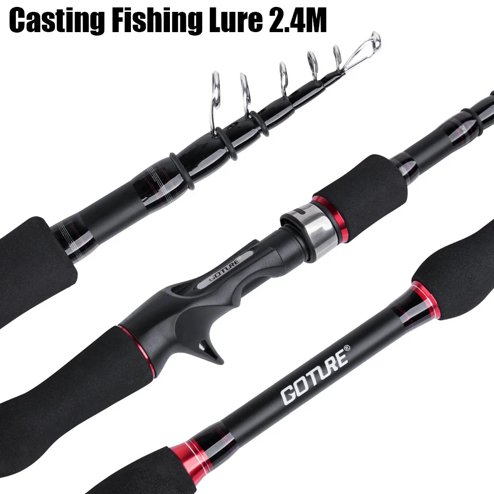 Casting Rod 2.4M Goture Спиннинг Удочка Литье удочка 24+ 30 т карбоновая матрица Blan средняя жесткая линия Вес: 10-20 фунтов 2,1 М 2,4 М 2,7 М 3,0 м - Цвет: Casting Rod 2.4M